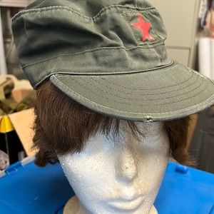Rothco Vintage Olive Drab Fatigue Cap Red Star Small